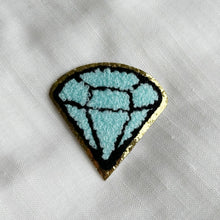Load image into Gallery viewer, Diamond Patches With Gold Trim