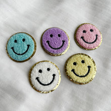 Load image into Gallery viewer, Smiley Face Patches With Gold Trim