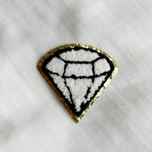 Load image into Gallery viewer, Diamond Patches With Gold Trim