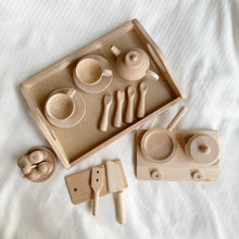 Load image into Gallery viewer, Wooden Tea Party Play Set