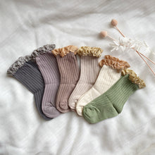 Load image into Gallery viewer, Vintage Gingham Frill Socks *final stock*