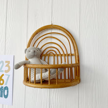 Load image into Gallery viewer, Jasmine Rattan Rainbow Wall Shelf